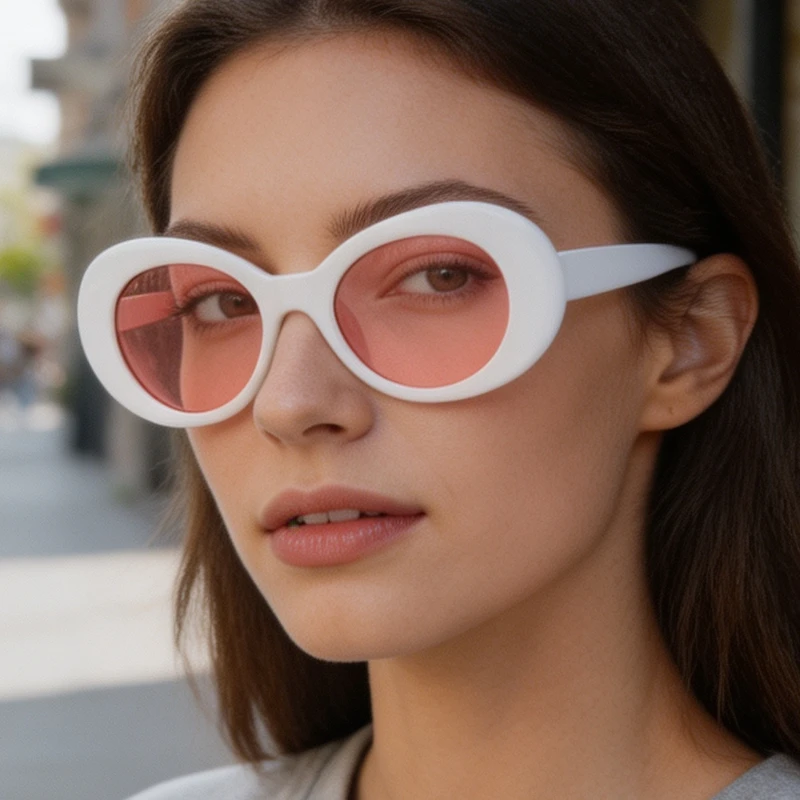 Neue Retro-Sonnenbrille mit Rundrahmen, Modische Trendige Street-Style-Brille, Outdoor-Sport- und Reise-Anti-UV-Sonnenbrille