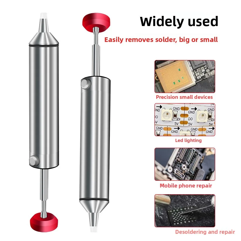 Desoldering Pump Aluminum Suction Tin Gun Soldering Sucker Pen Powerful Vacuum Iron Welding Repair Tool for Electronic Component