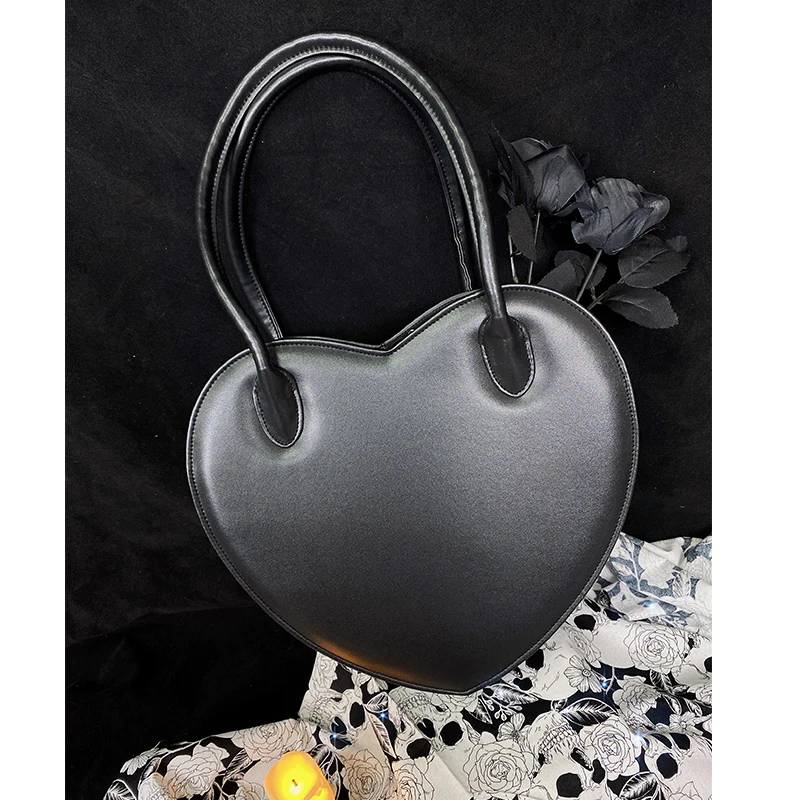 Sweet Heart Shape Purses and Handbags for Women Cute Lolita Tote Bags Fashion Designer Shoulder Bag Cosplay Top Handle Satchel