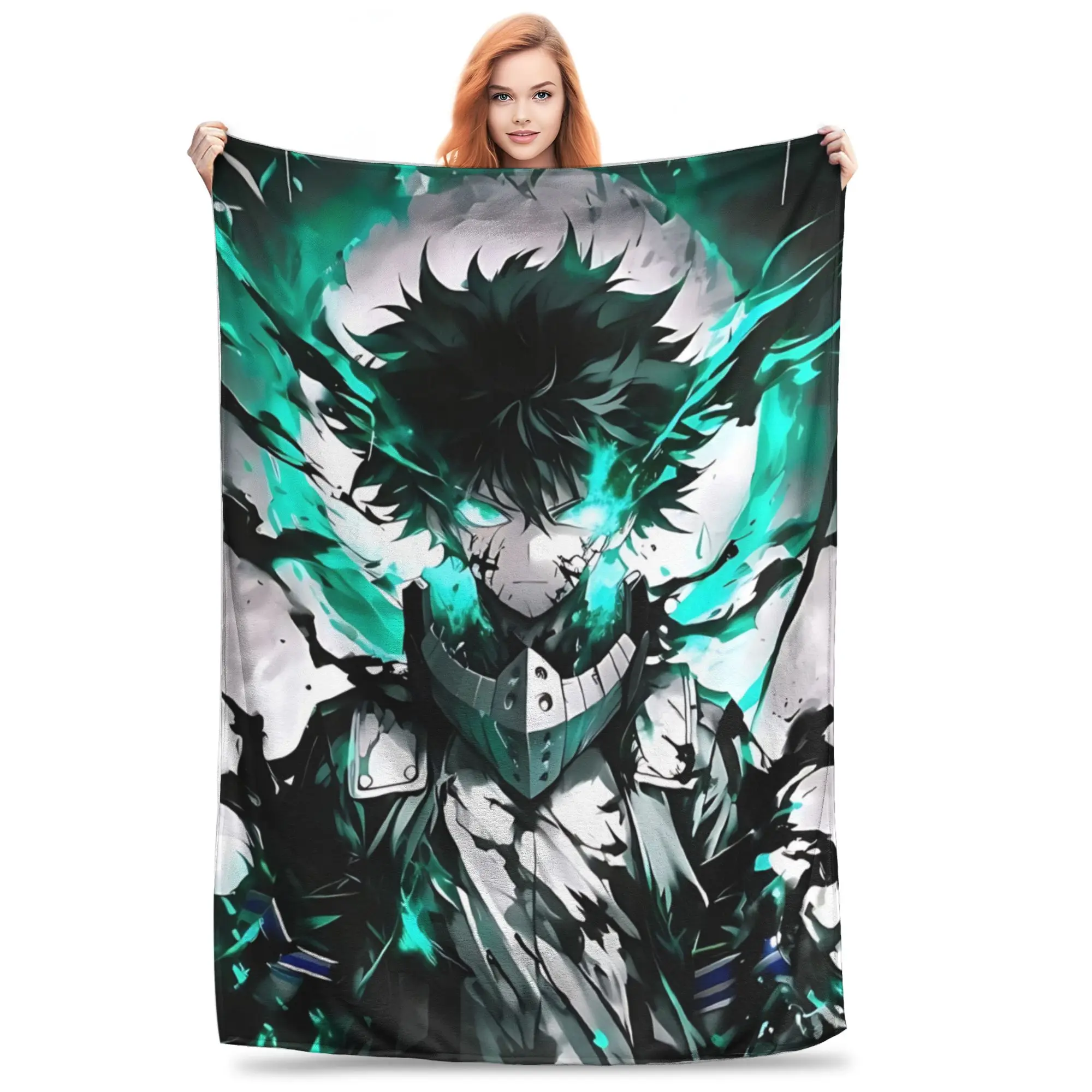 1PC Izuku Midoriya  Winter Blankets for Adults Bedding Home Interior Sofa Knee