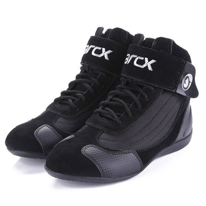 ARCX-Botas de moto de cuero de ante, zapatos de protección para el tobillo, transpirables, accesorios de Motocross