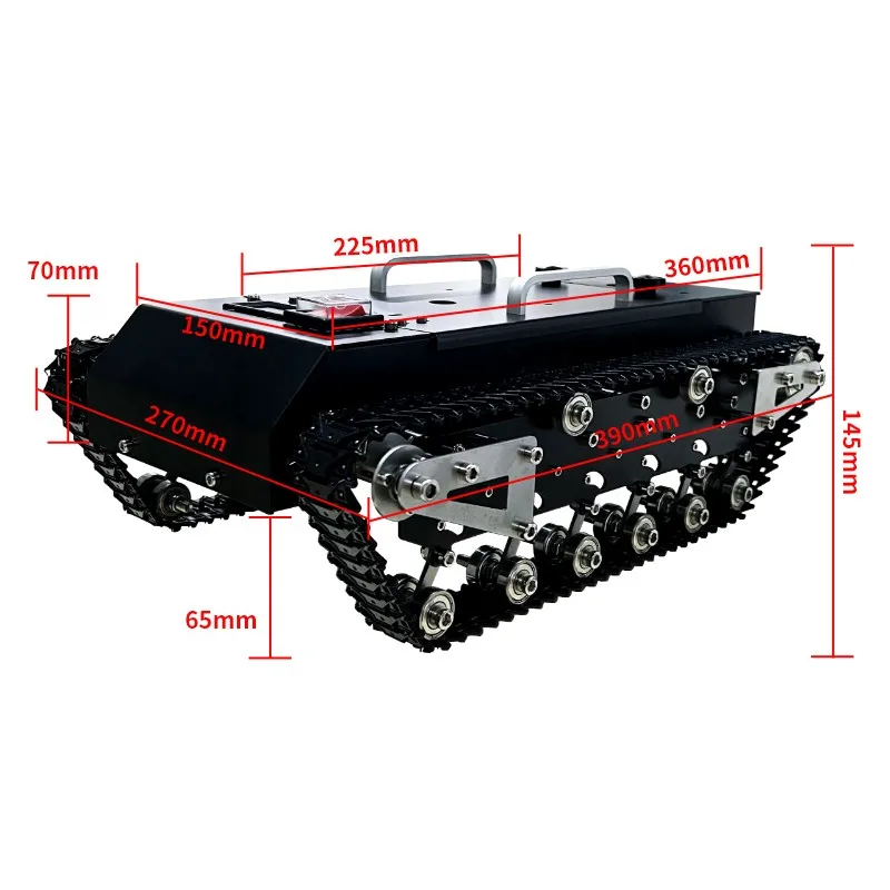 

WT-200s Upgraded Load 30KG Shock Absorber RC Tank Chassis Metal Track Tank (Ready To Use Version)