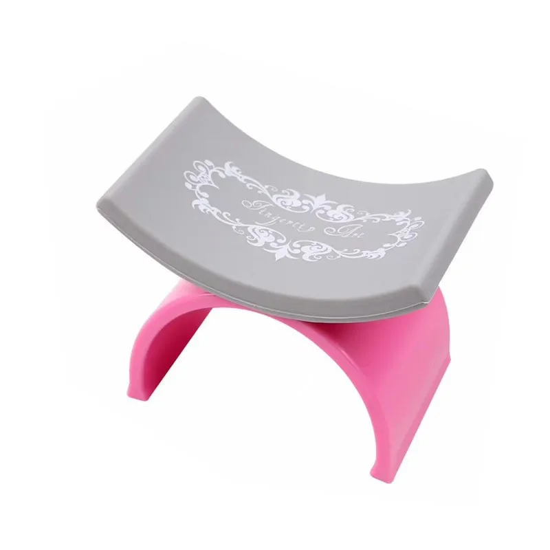 

1pcs U-Shaped Nail Art Wrist Rest Pink & Black Wrist Rest - U-Shaped Portable Nail Tool Removable&Washable Silicone Nail Tool