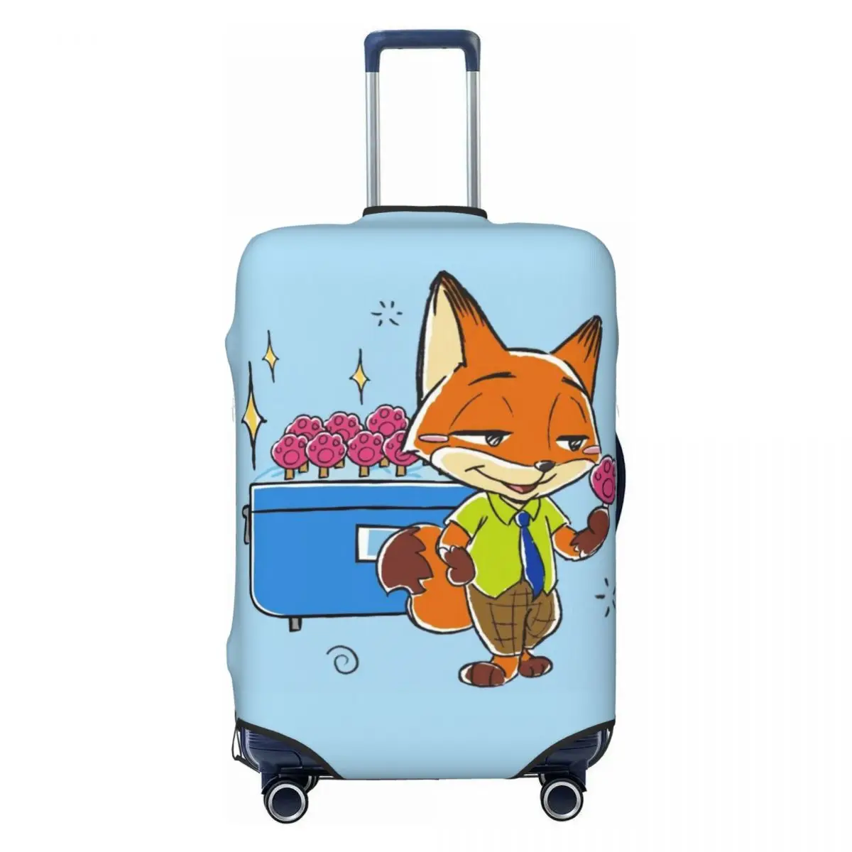 

Custom Zootopia Wallpaper Suitcase Cover Elastic Cute Cartoon Luggage Covers Protector for 18-32 inch