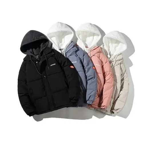 Women's Winter Oversize Jacket Down Cotton Padded Coat Female Loose Casual Overcoat Female Fashion Men Hooded Short Parkas - Image 6