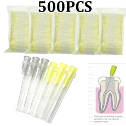 500pcs Dental Endo Irrigation Needle Tip 30GA Endo Syringe Root Canal Washing Needle Tip
