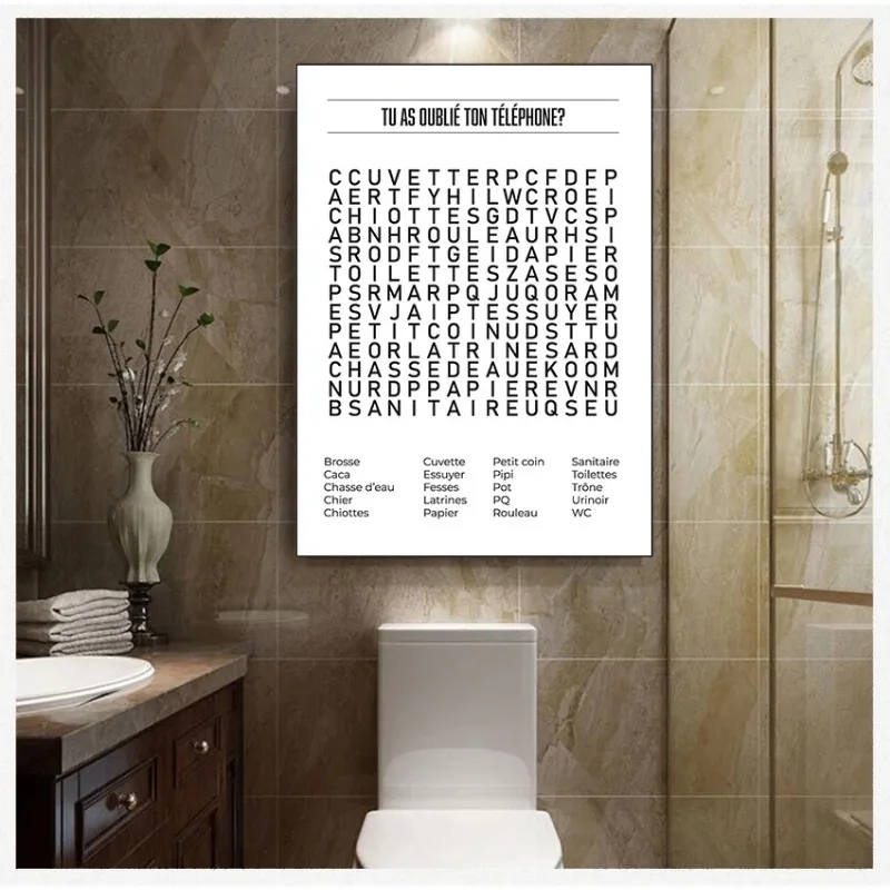 لوحات قماشية اسكندنافية بالأبيض والأسود ، ملصقات حمام مضحكة ، لافتة حمام ، رسم جداري ، مطبوعات لديكور غرفة المرحاض