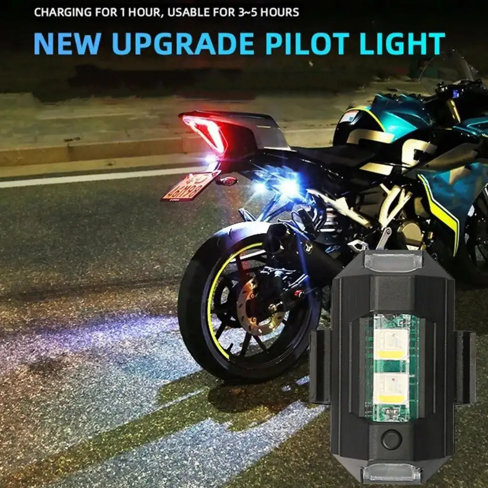 Strobe Light with Multiple Colors Versatile Strobe Light for Different Scenarios Usb Rechargeable Led for Motorcycles