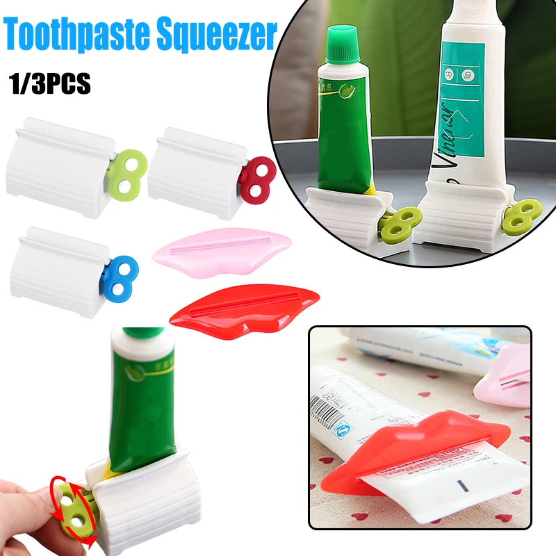 Toothpaste Squeezer Tooth Paste Holder Oral Care Bathroom Tools Tube Cosmetics Press Facial Cleanser Rolling Squeezing Dispenser