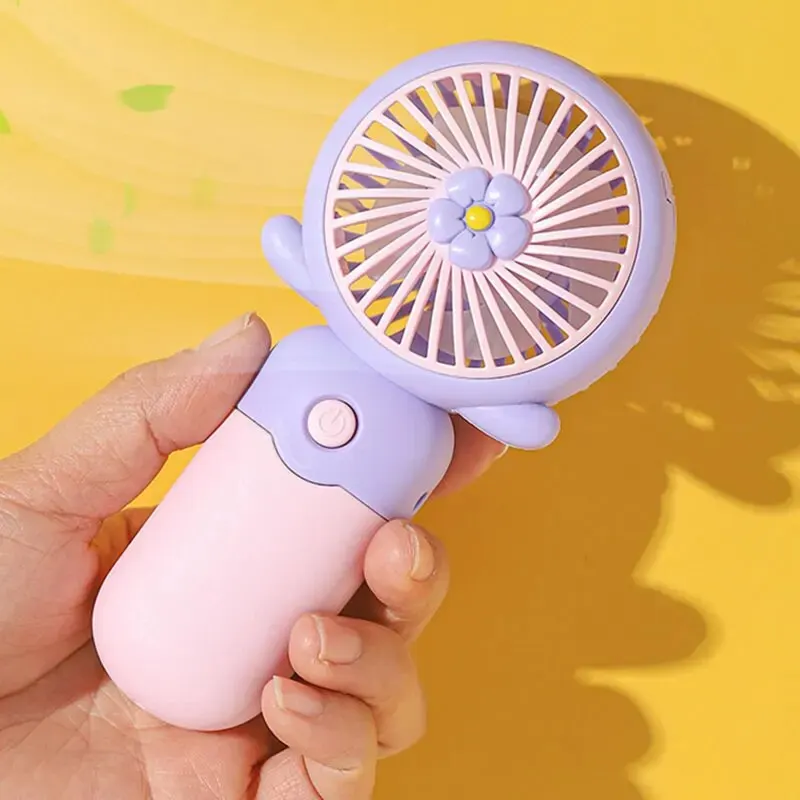 1pc Daisy Flower Small Fan Household Outdoor Pocket Compact Fan Handheld Mini Portable USB Charging Handheld Mini Fan