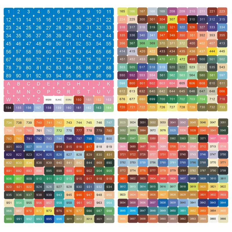 Naklejki z numerami kolorów do Diamond Painting 447 DMC, etykiety, pudełko do przechowywania, akcesoria do Diamond Painting, narzędzia do mozaiki i butelek.