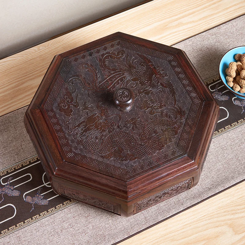 Houten notensnack opbergdoos