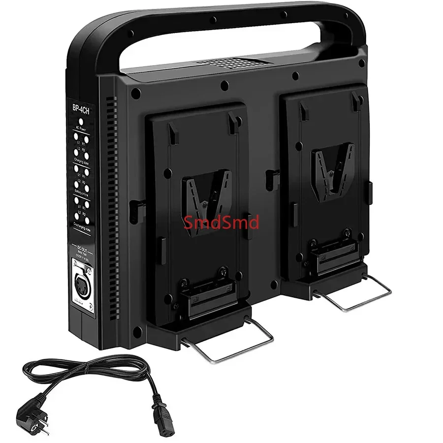 BP-4CH 4 Channel V-Mount/V Lock Battery Charger with DC 16.5V Power Supply Output Compatible with Any V-Mount Battery