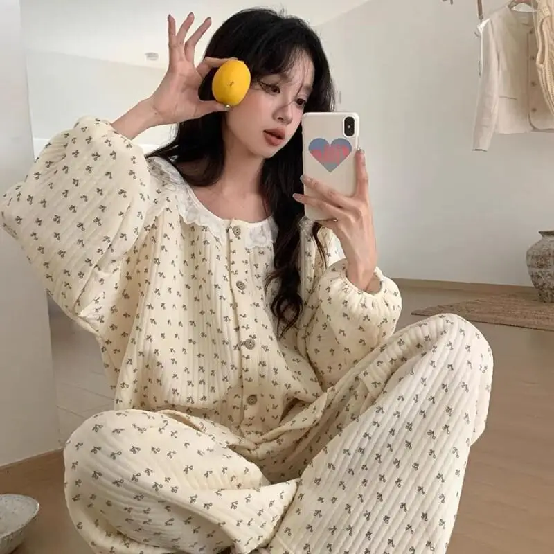 

Пижамный комплект, женский пижамный комплект с бабочкой, ленивые женские теплые зимние пижамы, модная домашняя одежда, милый и мягкий пижамный комплект
