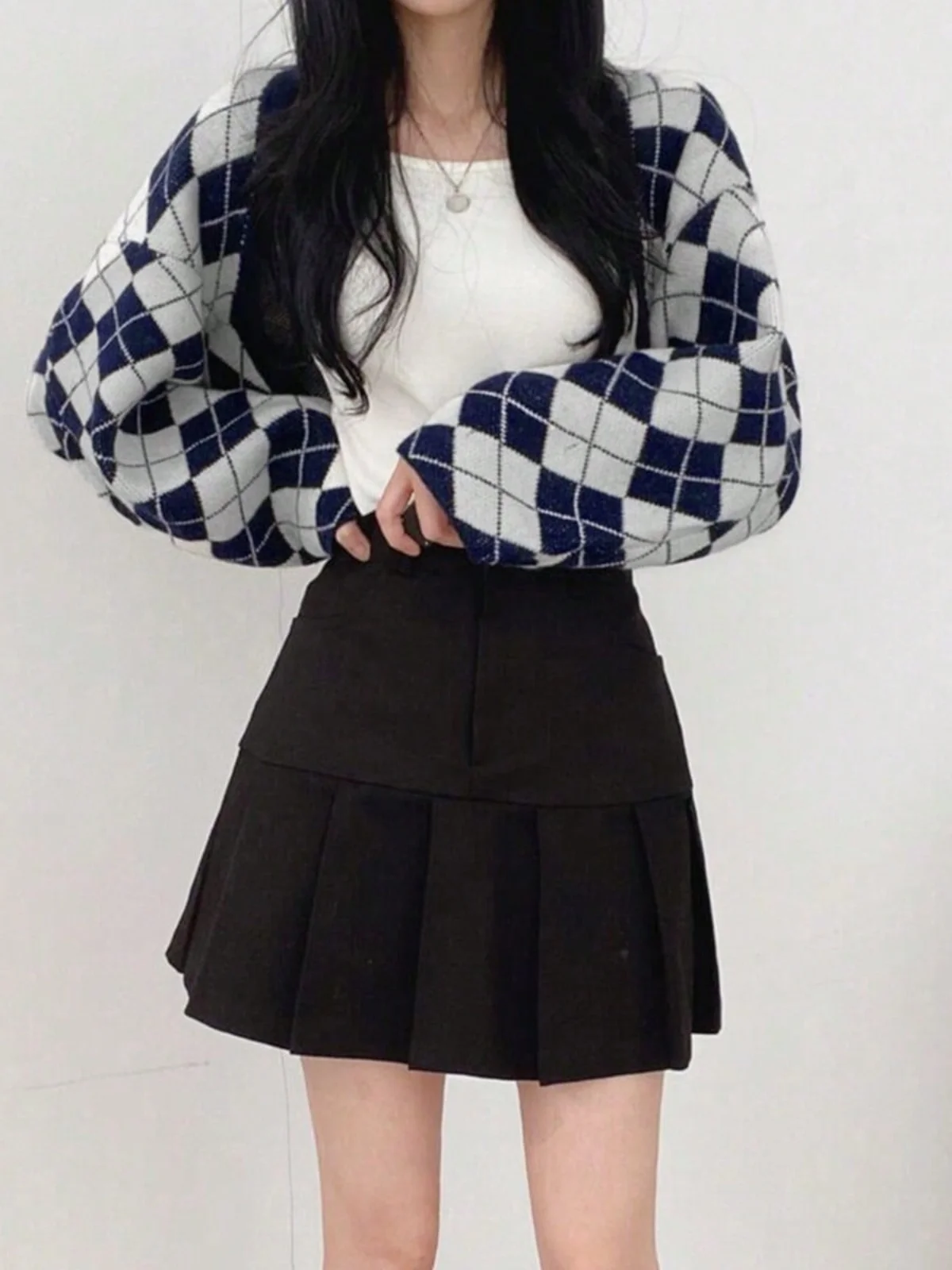 

Chic Autumn ort Loose Knitted Cardigan Women's Faion Sensation Gentle Design oulder Diamond id Sweater Outerwear