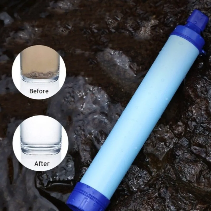 Multifunctional Portable Filter Direct Drinking Water Pipe Wilderness Survival Drinking Water Purifier Emergency Tool