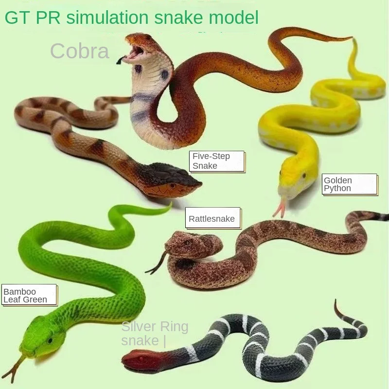 Snake Toy Soft Rubber Fake Snake Simulation Children Toy Snake Model Simulation Animal Birthday Trick Props