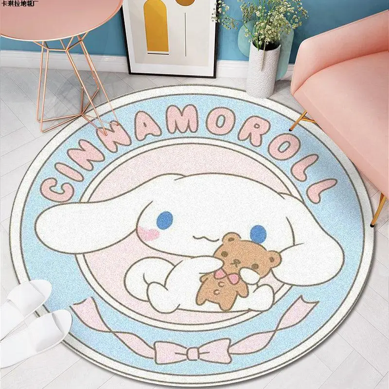 Sanrio Laurel Dog Roundness Carpet Cartoon Anime Bedroom Bed Decoration Blanket Computer Chair Mat Bedroom Bedside Balcony Mat