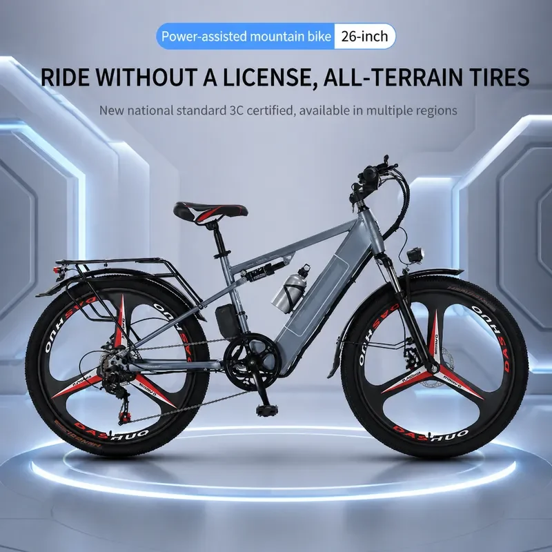 Flying Pigeon Electric Mountain Bike with Lithium Battery Long Range E-Bike for Adults Unisex Electric Bicycle