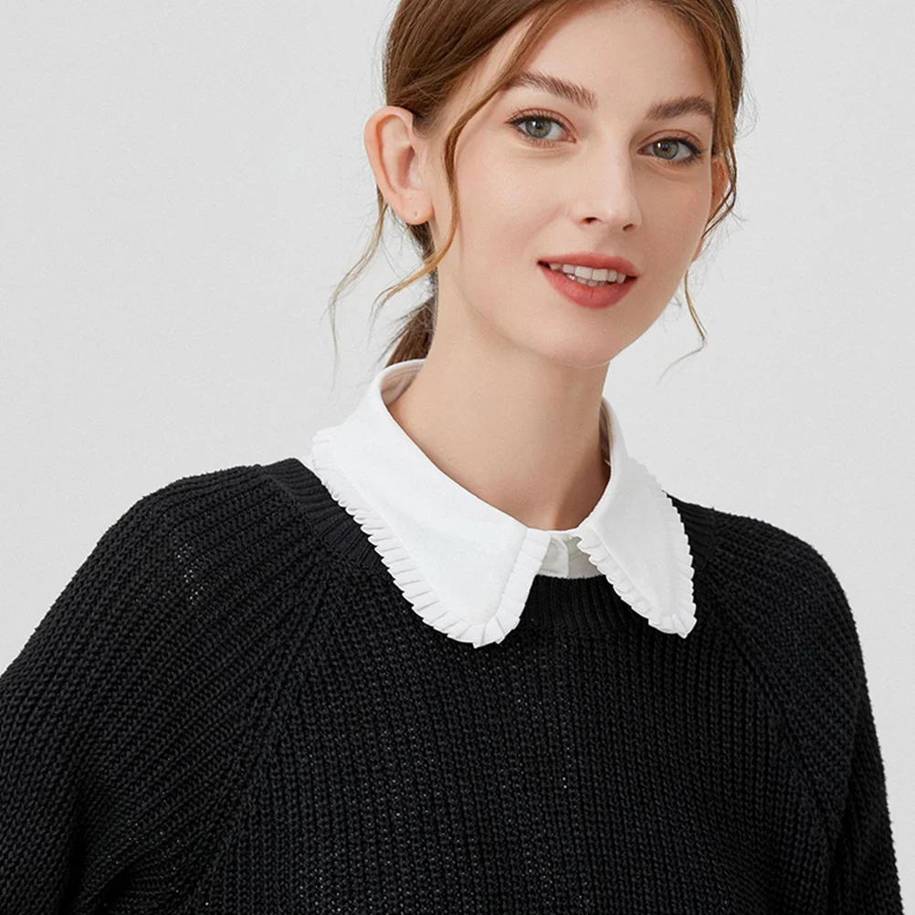 

1Pcs Women Chiffon False Collar Detachable Half-Shirt Blouse Elegant Decorative Insert for T Shirt Sweater Blouse