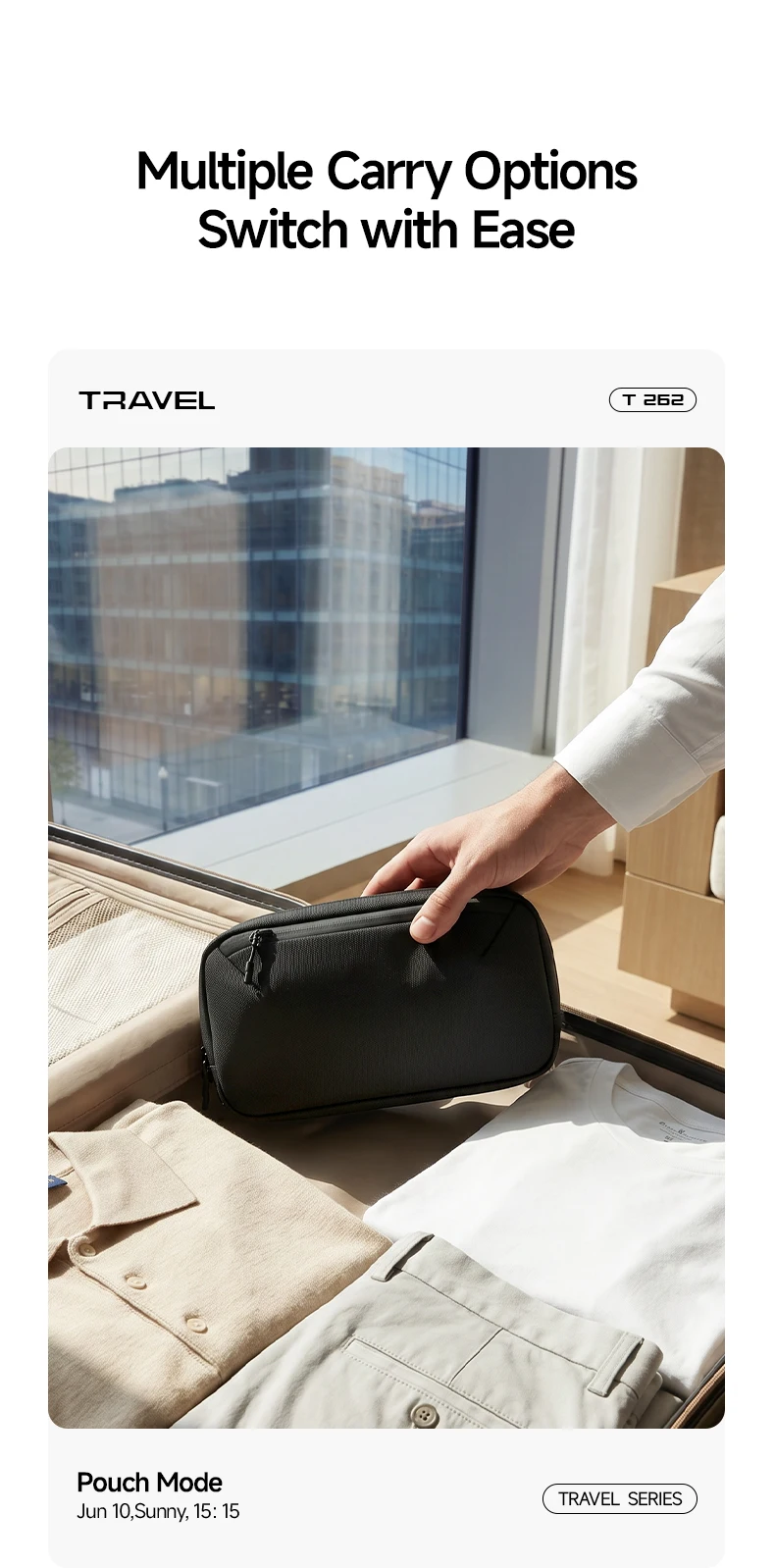 MARK RYDEN Umhängetasche für Mobiltelefone, TechPocket, leichte, wasserabweisende Reisetasche aus Polyester für den täglichen Gebrauch von Männern – Detail 6