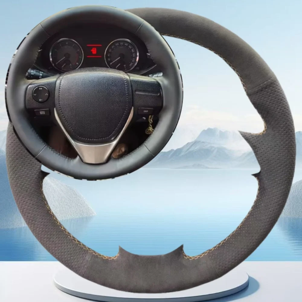 

Мягкий замшевый чехол на руль «сделай сам», автомобильные аксессуары для Toyota RAV4 2013-2019 Corolla 2014-2019 Auris 2013-2016 S абсолютный 2016