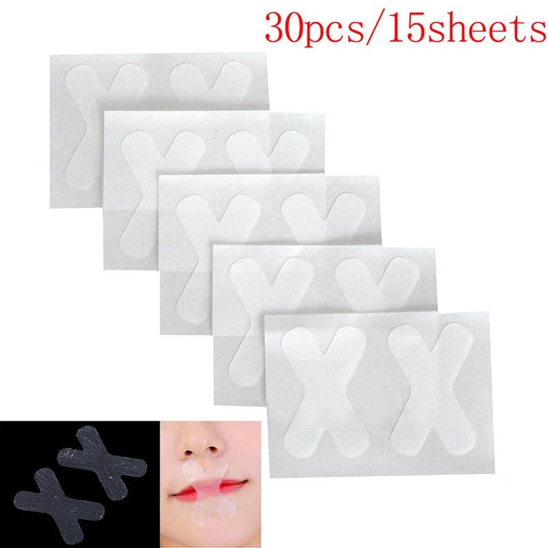 30Pcs Anti Snoring Mouth Tape Sleep Aid Breathing Stopper Nose HealthCare Sticker Better Breath Nasal Strip Night Patch