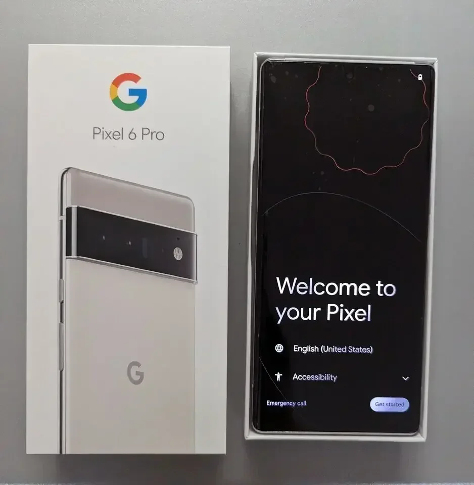 هاتف Google Pixel 6 Pro 6Pro 5G 6.71 بوصة وذاكرة وصول عشوائي 12 جيجابايت وذاكرة قراءة فقط 128/256/512 جيجابايت NFC ثماني النواة لهاتف Google Tensor الأصلي غير مقفول