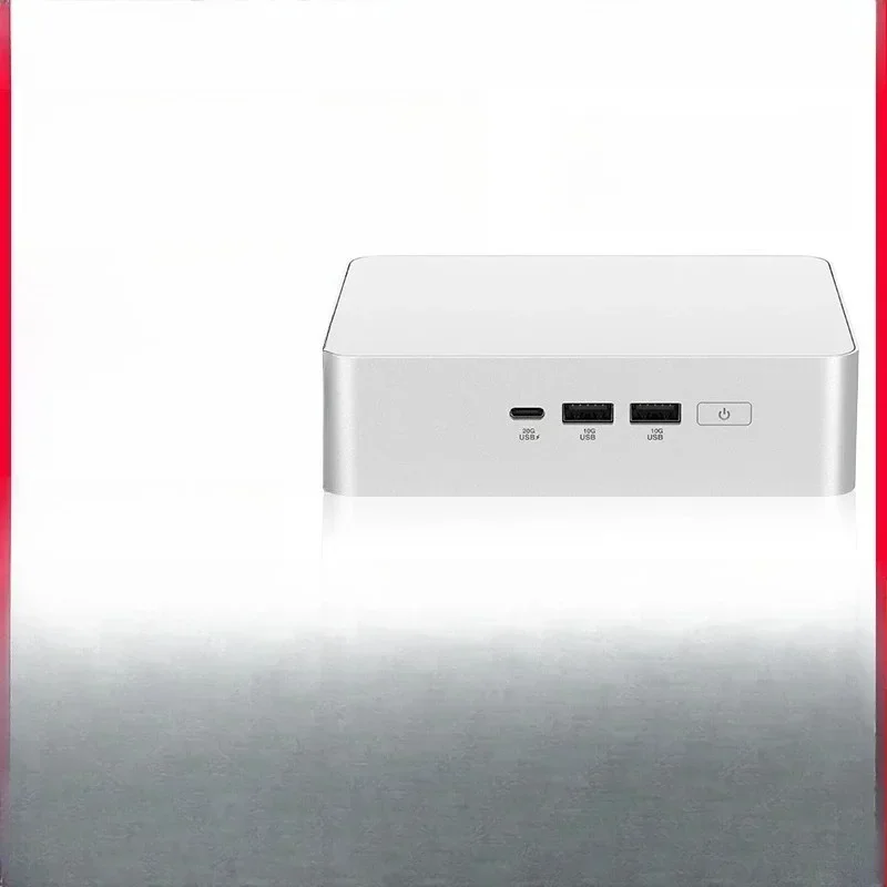 Silver mini host, small desktop computer, portable office and home