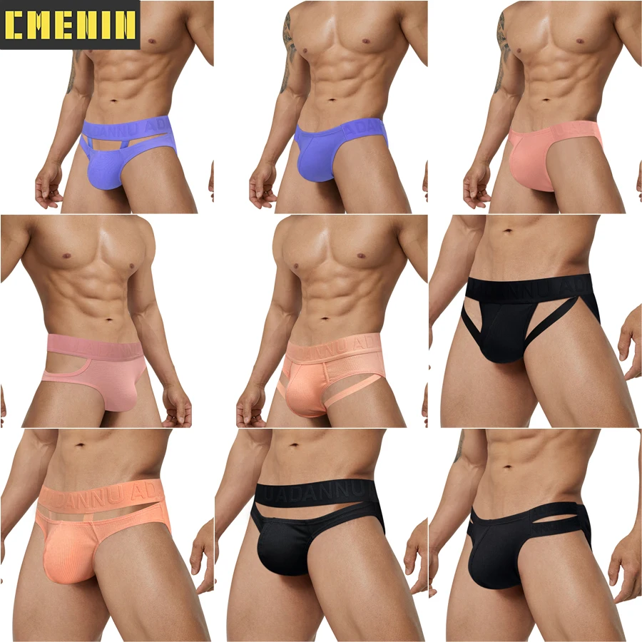 CMENIN Sexy Men\'s Underwear Breathable Cotton Modal Men Briefs Gay Slips Bikini Jockstrap Panties Gays Mens Underpants Briefs