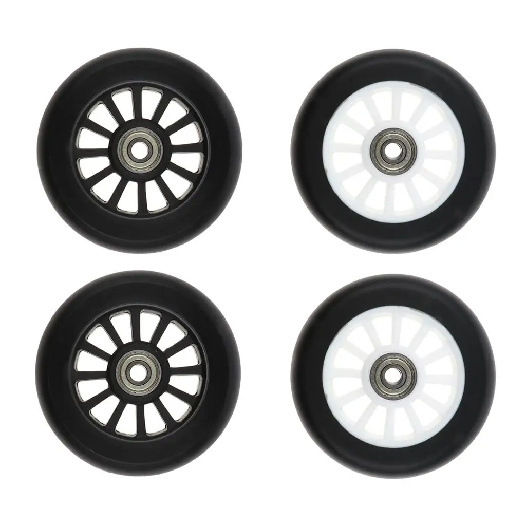 2pcs PU Scooter Wheels Speed Skates Trolley Wheels Replacement 100mm Outdoor Skating Accessories