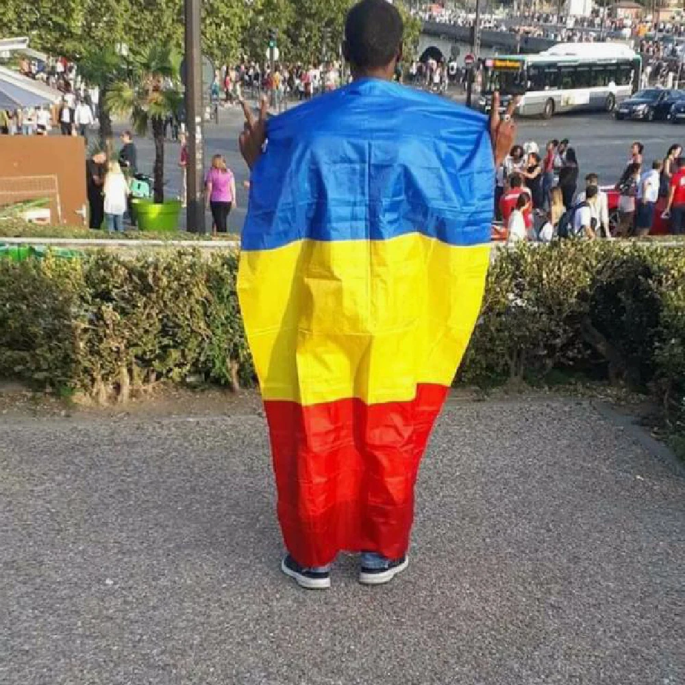Romania National Flag 90x150 Cm Polyester Indoor/Outdoor Hanging Banner for Patriotic Pride And National Day Decor