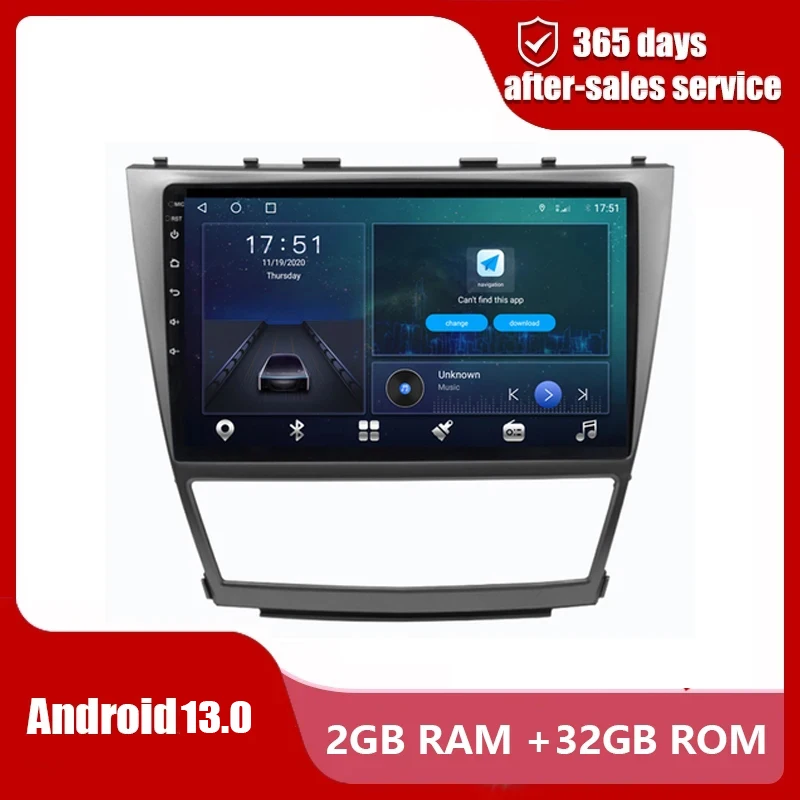 

9in Android 13 Car Radio For Toyota Camry 6 40 50 2007-2011 Multimedia Video Player Navigation GPS No 2Din 2 Din DVD