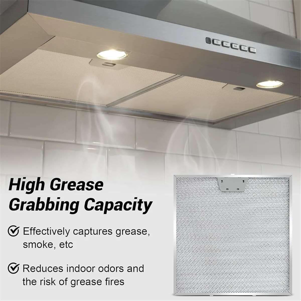 

N37R_2pcs WB02X24872 Range Hood Grease Filter for Range Hood