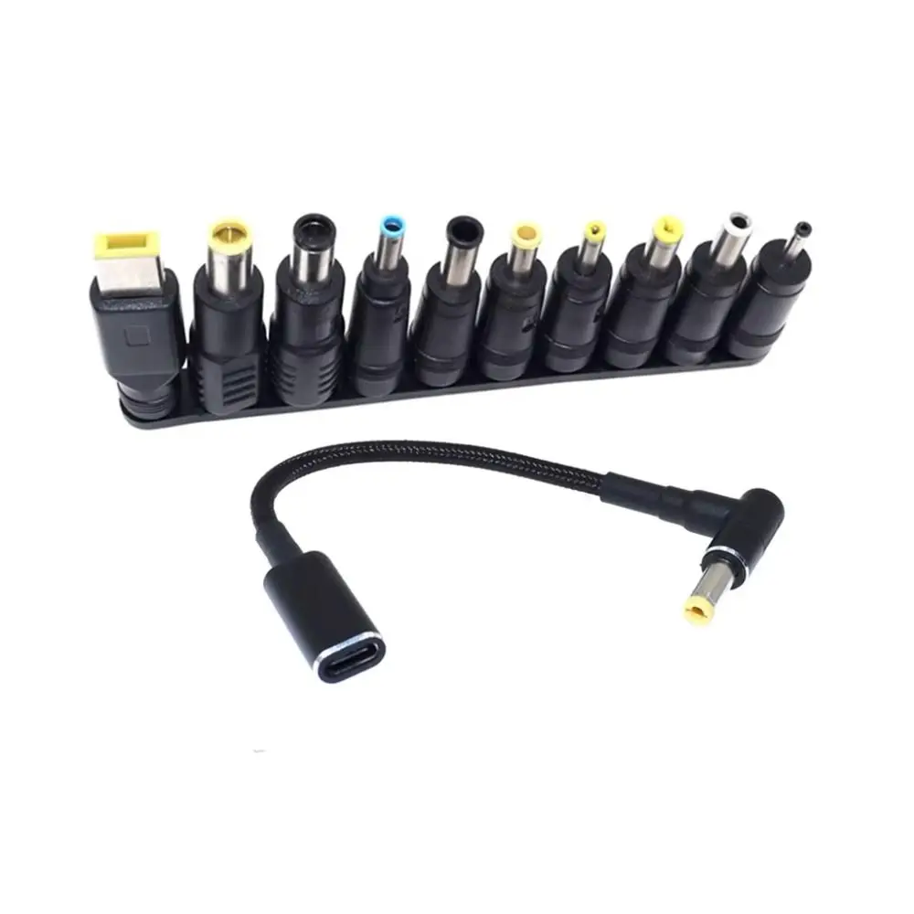 100W Laptop Charger Adapter 5.5x2.5mm Type C To Universal Notebook Charge Connector Poratble Multifunction DC Power Adaptor