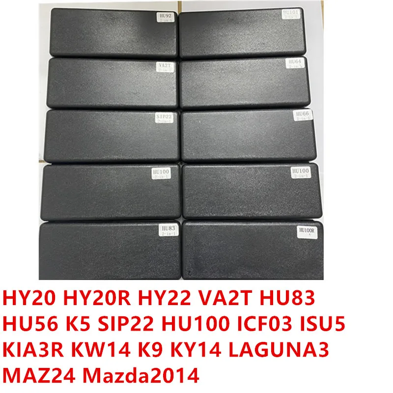 Lishi 2 in 1 HY20 HY20R HY22 VA2T HU83 HU56 K5 SIP22 HU100 ICF03 ISU5 KIA3R KW14 K9 KY14 MAZ24 for LAGUNA3  Mazda2014