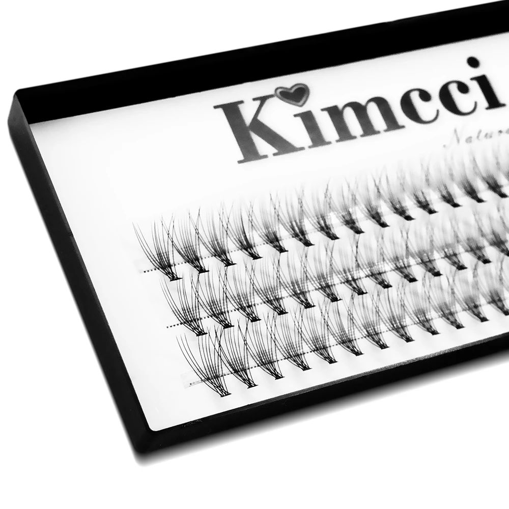 Kimcci 60 Knoten/Fall, natürliches Make-up für falsche Wimpernverlängerung, 10P, Nerz, individuelle künstliche Wimpern, professionelle gefälschte Pfropfen von Zilien – Detail 4