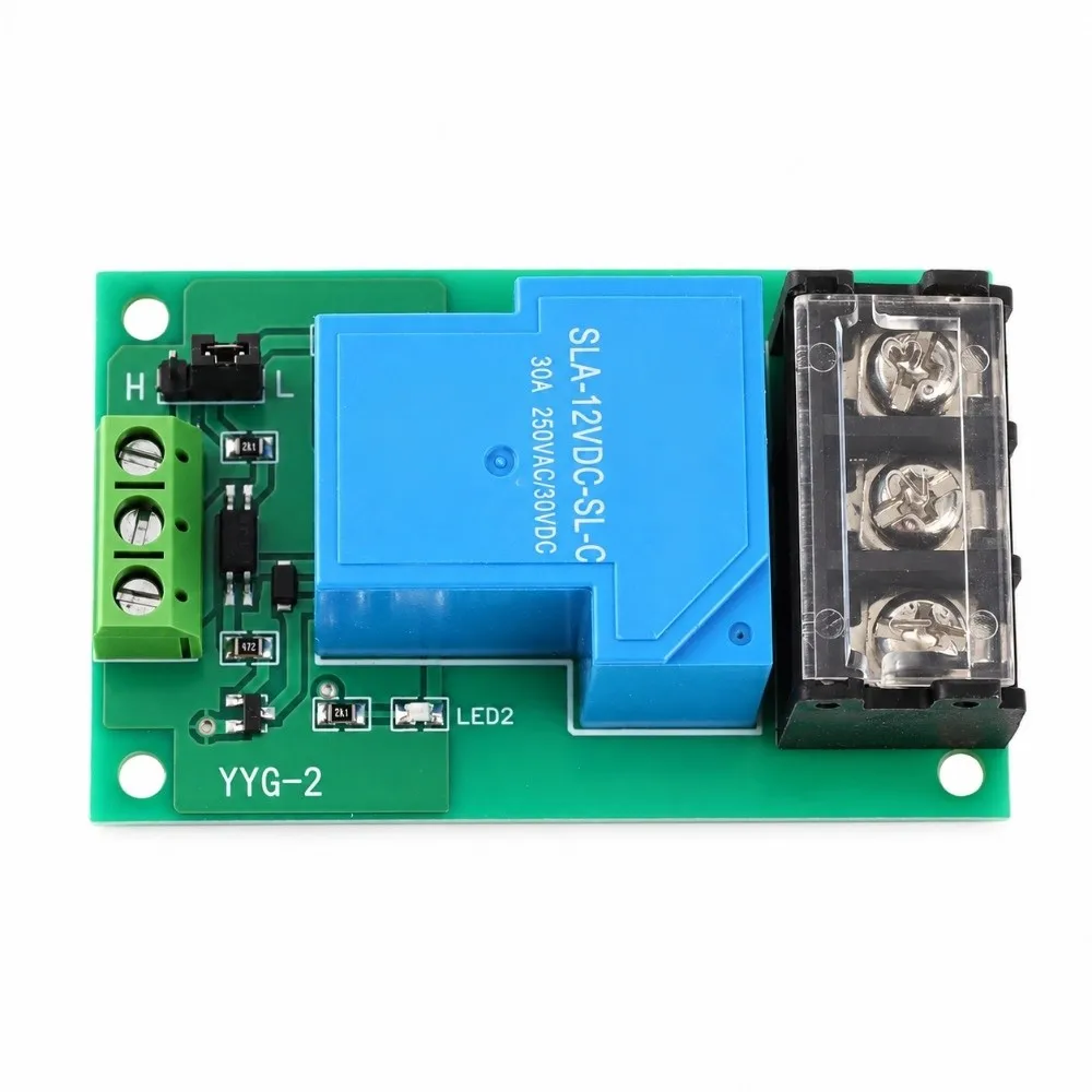High/Low Level PP Relay Module 30A Rating 12VDC Isolation Relay YYG 2 Model One Way High Power Relay Smart Home Control