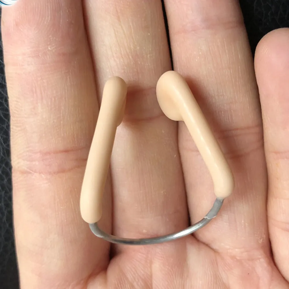 

6Pcs Steel Wire Nose Clips Silicone Swimming Nasal Clips Strap for Adults Kids Swim Training Gear Protectors Adult Swimming Gear
