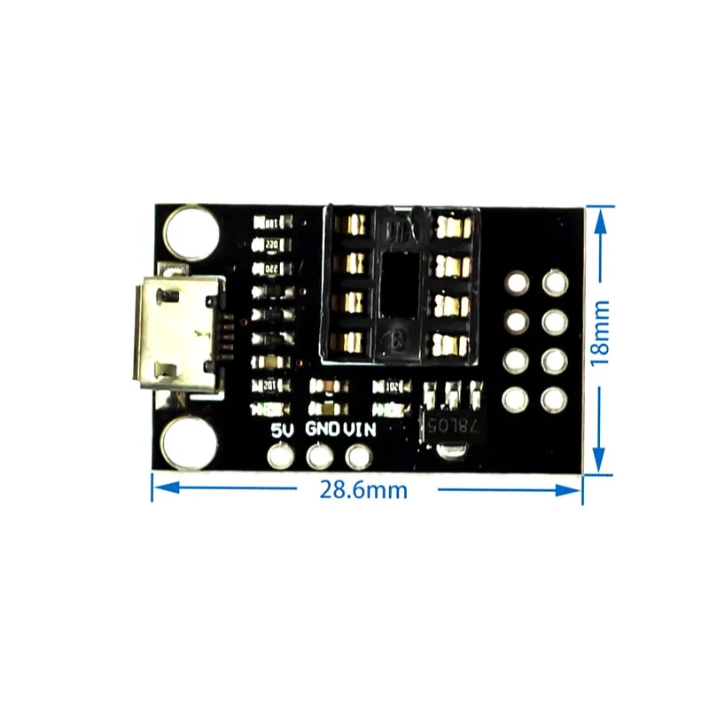 T42 ATtiny13A / ATtiny25 / ATtiny45 / ATtiny85 Papan Telanjang Pemrograman Pengembangan ATTINY Dapat Dicolokkan