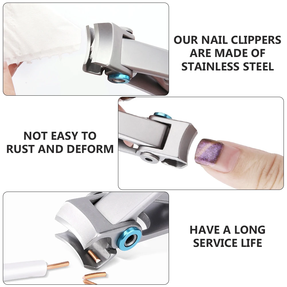 

2 Pcs Nail Clippers Lightweight Daily Use Modify Practical Stainless Steel Accessories Trimmers Maintenance Tools