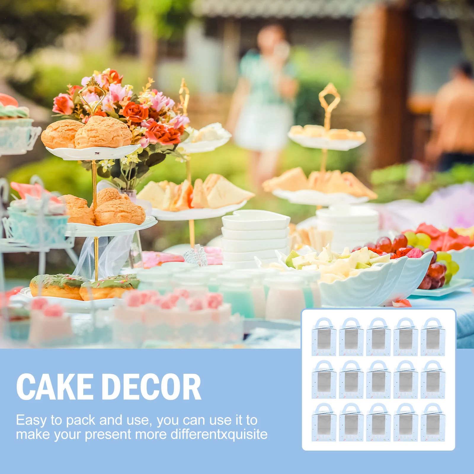 50 Pcs Cake Box Paper Boxes Lightweight Cupcake Containers Storage Elegant Christmas Gift Wrap Simple Style Design Food