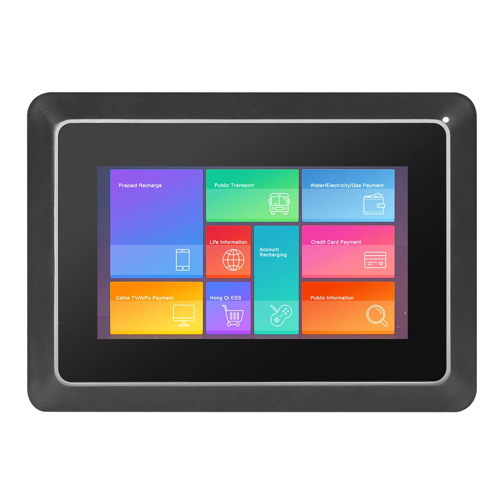 7 Inch IP65 Waterproof Flat Panel Capacitive Touch Screen Embedded LCD Monitor for Outdoor Charging Station Industrial Panel PC