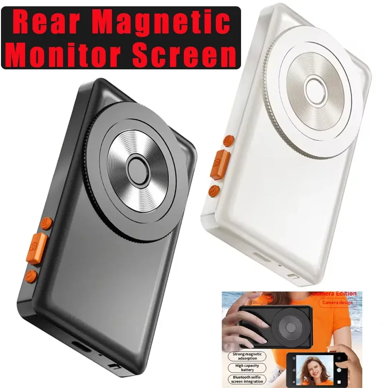 

Magnetic Phone Selfie Monitor Screen for Smartphone Rear Camera Selfie Vlog Live Stream for iPhone Android phone Video Recording