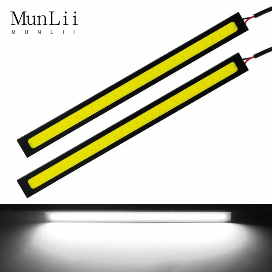 

10 PCS 17cm high brightness LED COB 12V waterproof daytime running 6500K lights car interior design strip lights car lighting