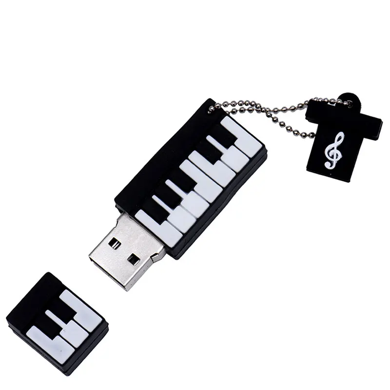 JASTER Electronic Keyboar USB Flash Drive 64GB Creative Gifts for Kids Memory Stick Real Capacity Pen Drive Free Chian USB Stick