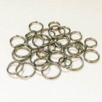 10pcs/lot 10mm 12mm 14mm Side Pushing Titanium Alloy Key Ring Keychain EDC Outdoor Small Tool Key Ring Accessories