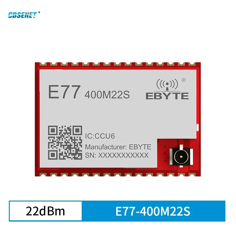 E77-400M22S STM32WLE5 LoRaWAN Wireless Module 433/915MHz ARM Cortex-M4 Low Power 22dbm SoC Long Distance 5.6km Small Size