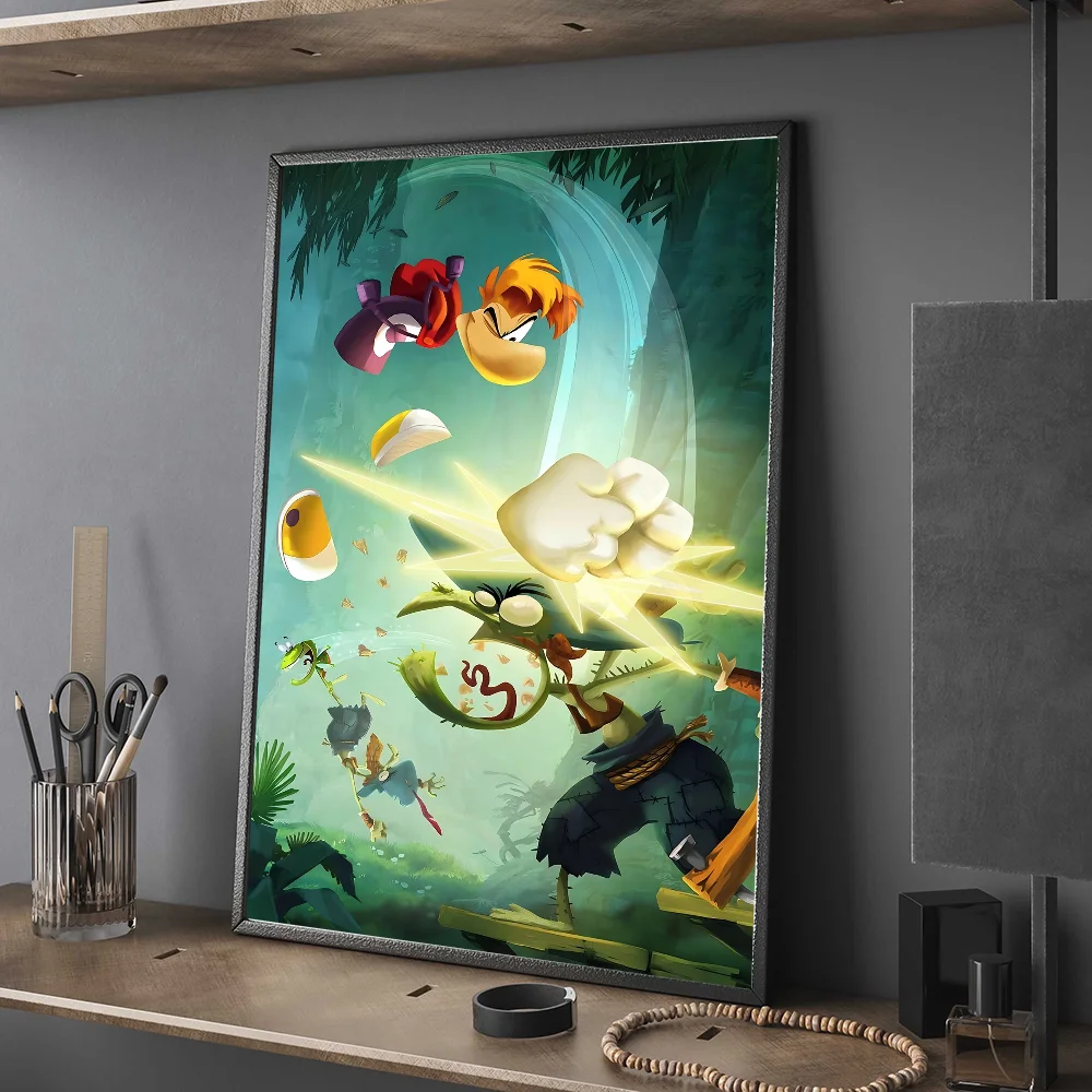 Rayman Legends ملصق ورق أبيض مقاوم للماء ملصق ورقي مقهى بار لوحة جدارية فنية جمالية