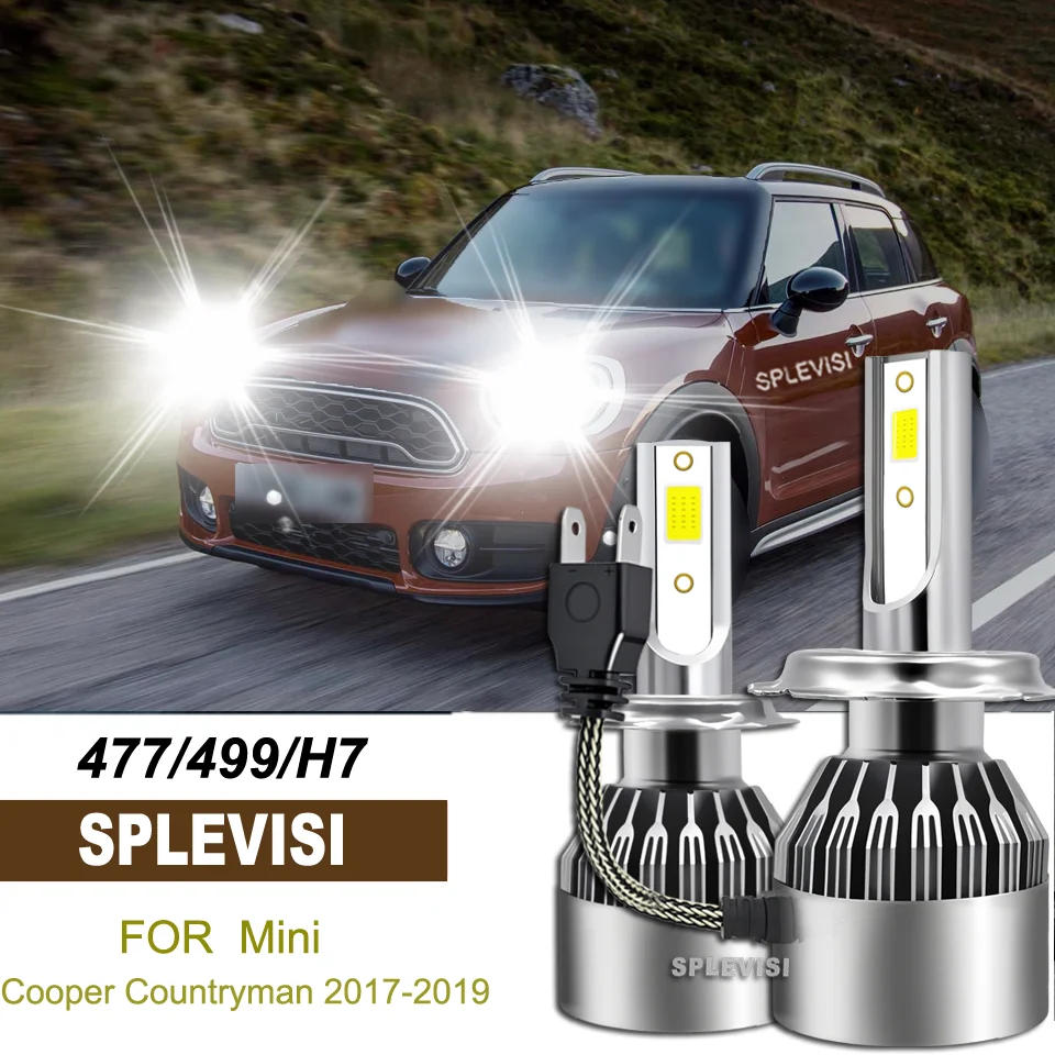 

2Pcs 300% Brightness H7 Led Headlight COB Chip Car Light Bulbs with Fan 6000K Lamp For Mini Cooper Countryman 2017 2018 2019